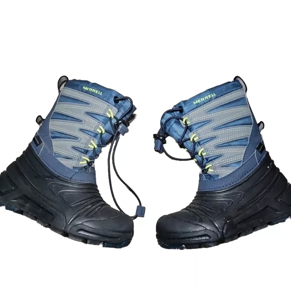 Merrell Kid's Blue Snow Quest Lite 3.0 Waterproof Boot 12 - Picture 8 of 14